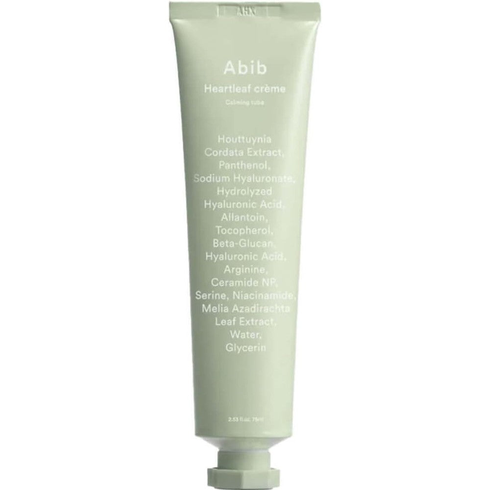 Abib Heartleaf Cream Calming Tube Soothing Facial Moisturizer For Redness And Sensitive Skin 2.53 Fluid Ounce