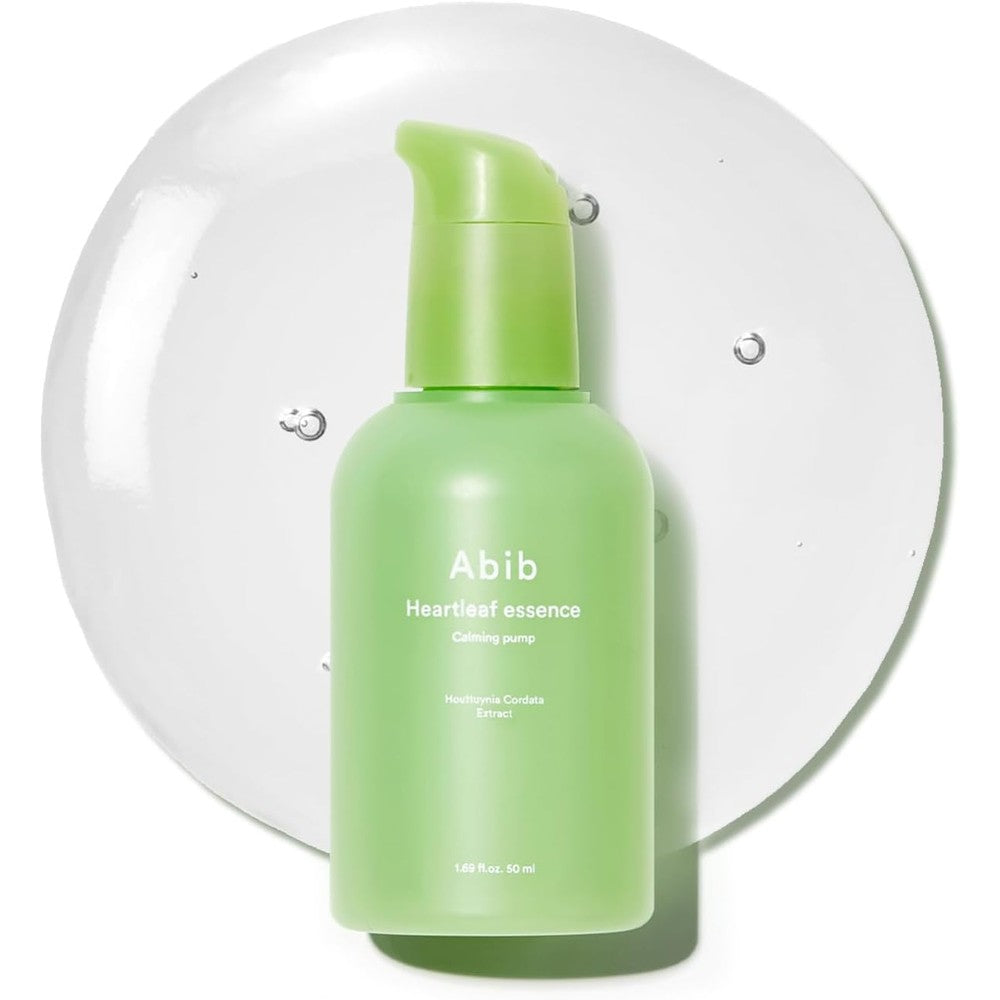 Abib Heartleaf Essence Calming Pump Soothing Facial Serum For Sensitive Skin 1.69 Fluid Ounce 50 Milliliters