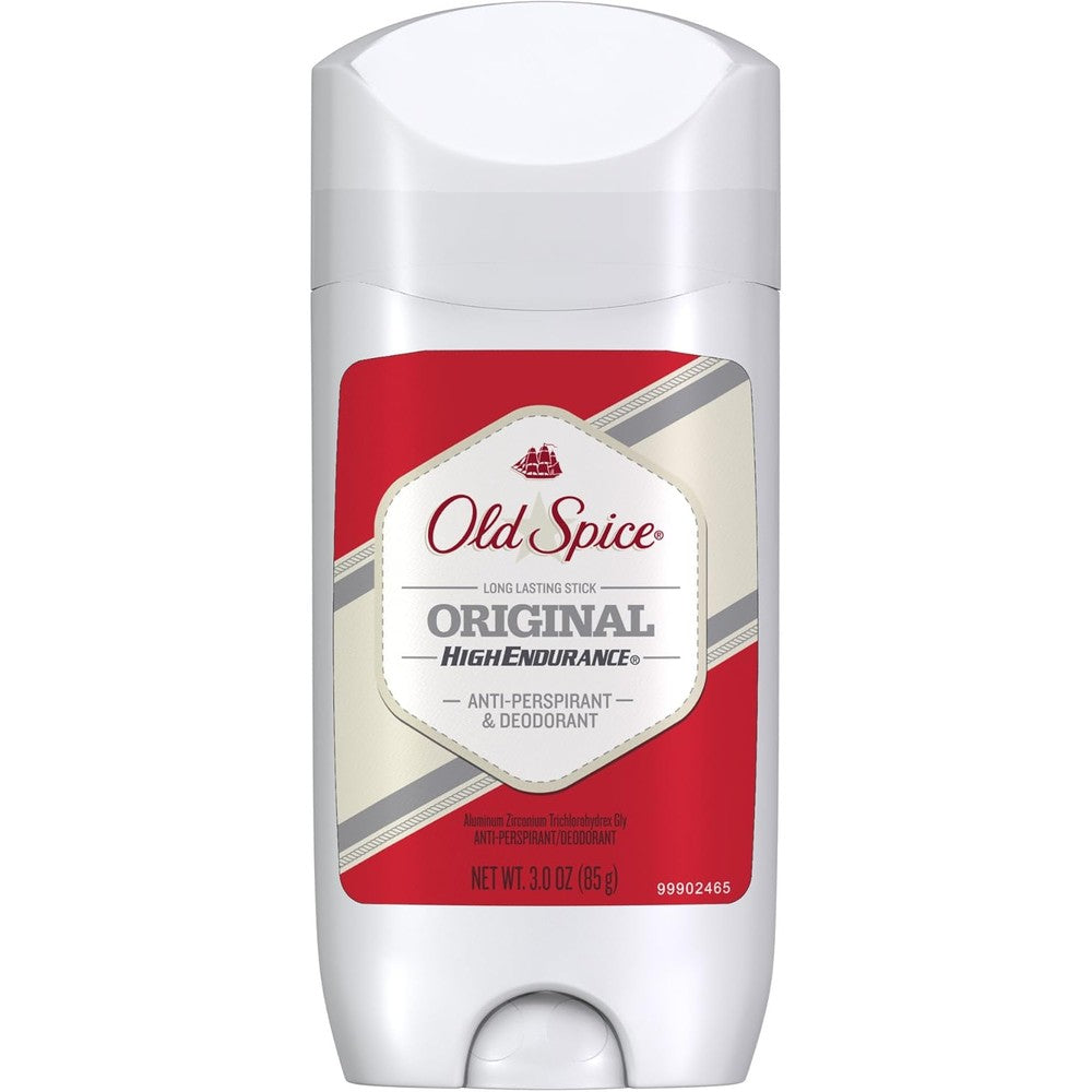 Old Spice High Endurance Anti-Perspirant And Deodorant Invisible Solid Men Stick Original Scent Three Ounce Long Lasting Sweat Protection