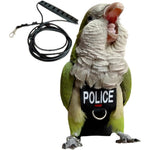 Barn Eleven Bird Diaper Harness Flight Suit Clothes And Parrot Flying Vest Combo With Two Meter Elastic Leash For Outdoor Training Black Large