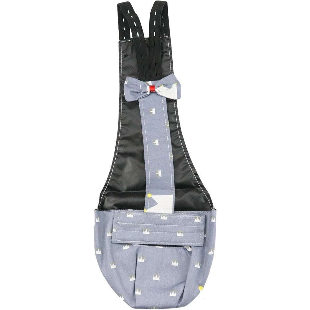 BestParts Adjustable Poultry Diaper Waterproof Reusable Cloth Diaper For Pet Chicken Duck And Goose Grey Crown Pattern Large Size 1 Count
