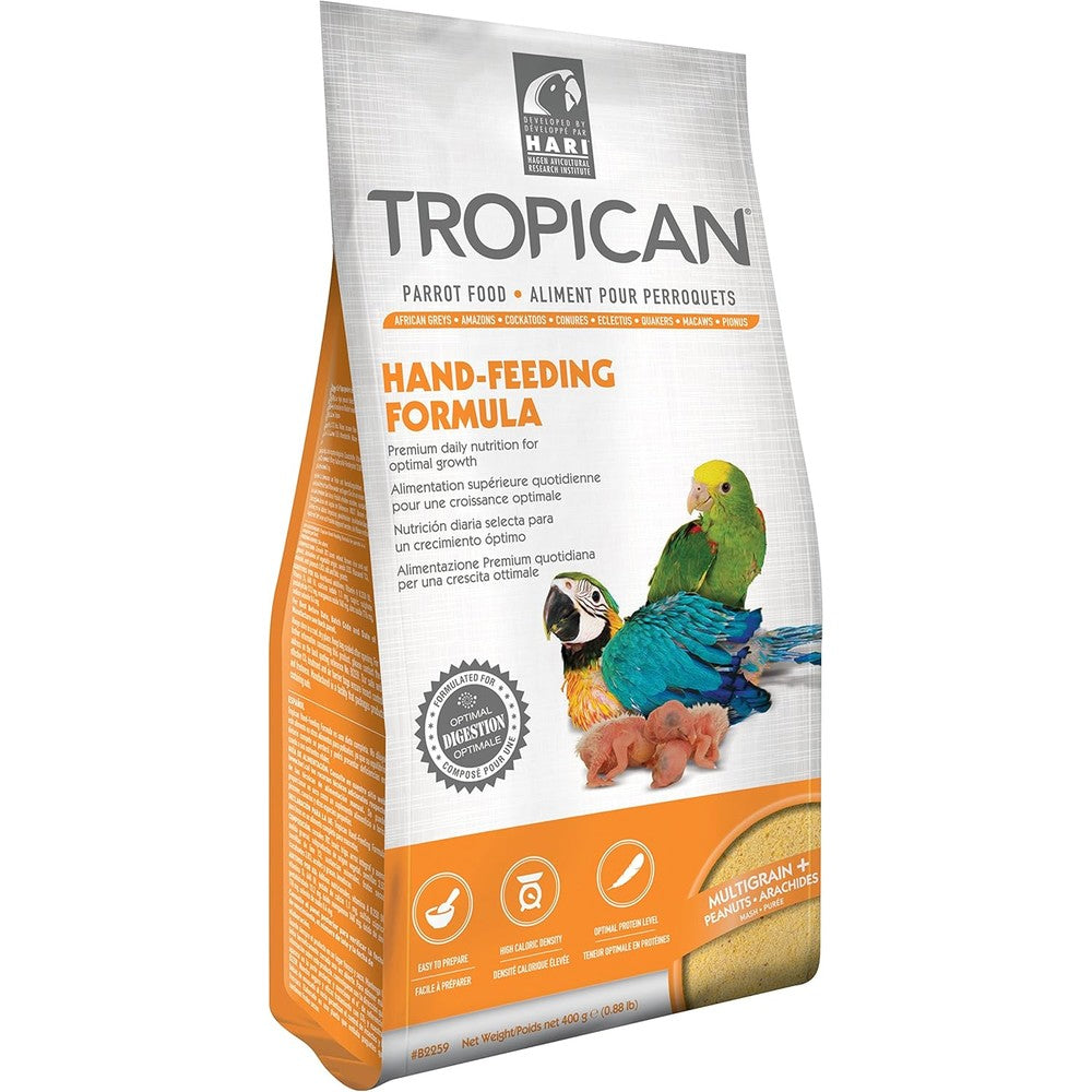 Hari Tropican Hand Feeding Formula For Baby Parrots Premium Nutrient Dense Bird Food Mash 400 Grams