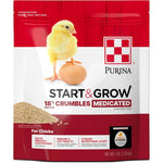 Purina Start And Grow Medicated Chick Feed Crumbles Nutritionally Complete Formula 5 Pound Bag