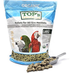 TOP's Parrot Food Organic Pellets 4 Pound USDA Certified Non-GMO Bird Diet For Medium To Large Hookbills