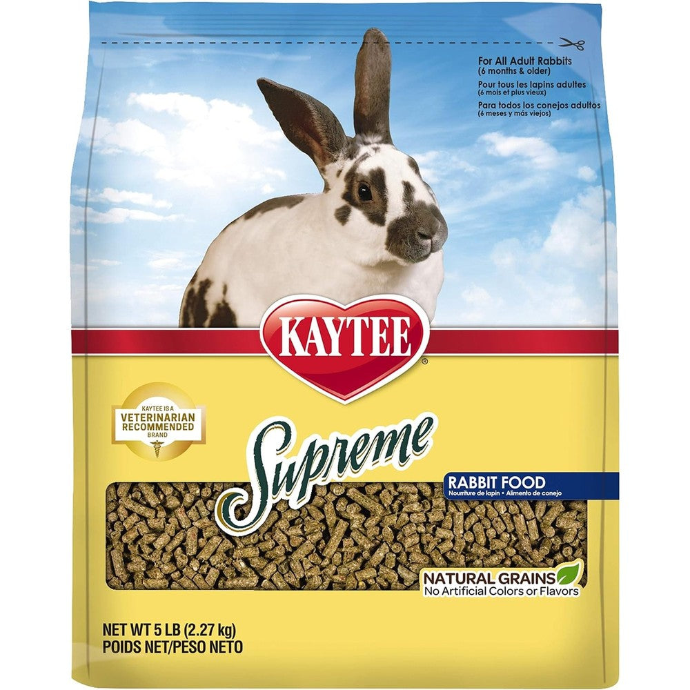 Kaytee Supreme Rabbit Food Natural Seeds And Grains Mix 5 Pound Bag For All Life Stages
