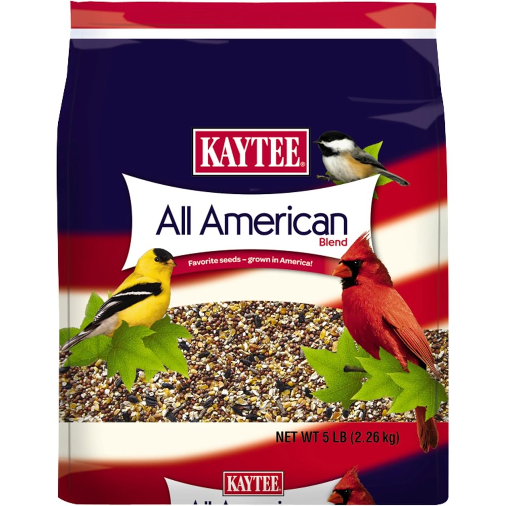 Kaytee All American Wild Bird Food Seed Blend For Cardinals Blue Jays Finches And Other Outdoor Wild Birds 5 Pounds