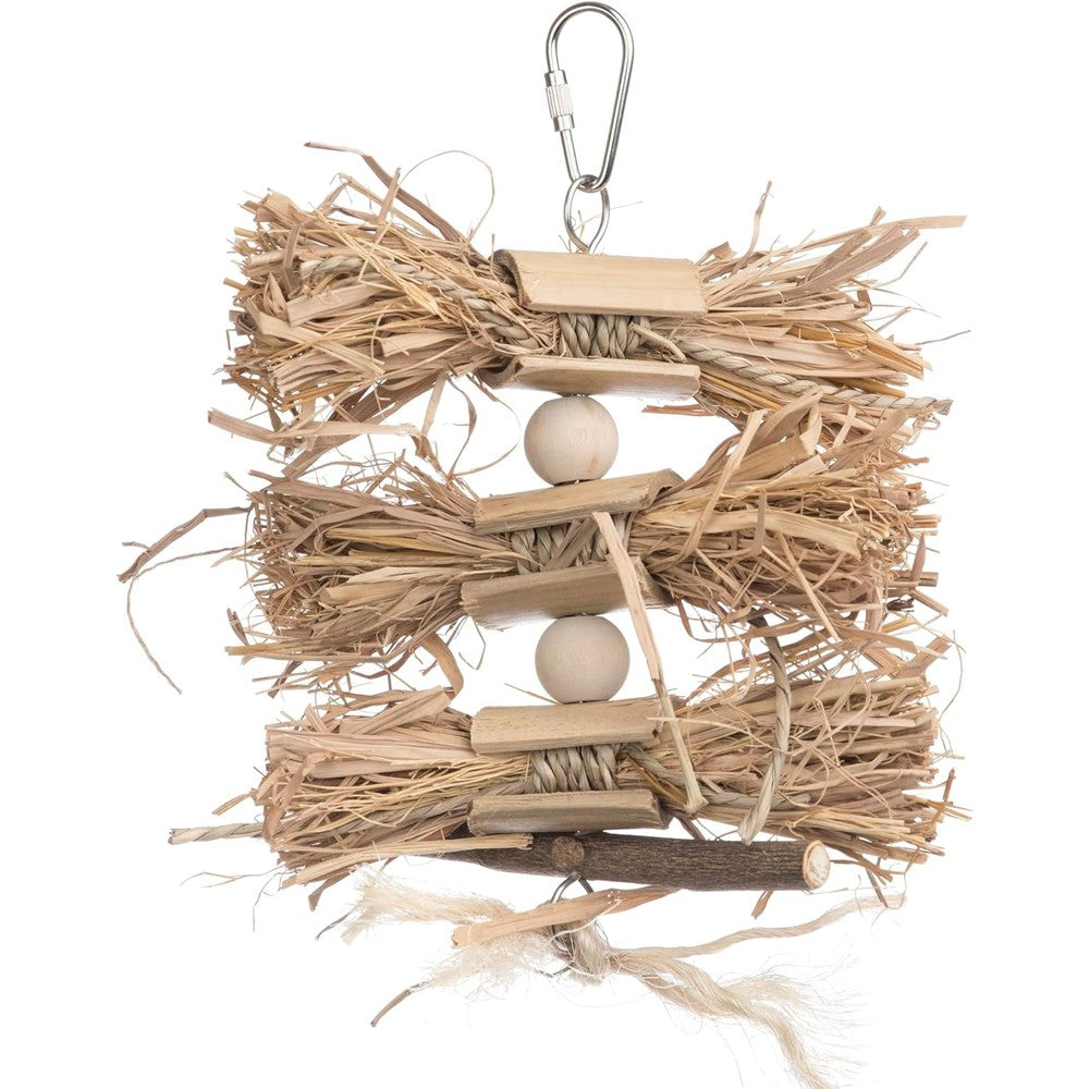 Prevue Pet Products Naturals Preen And Pacify Woodland Harvest Bird Toy Hanging Cage Accessory For Parakeets And Cockatiels Eight Inches Height