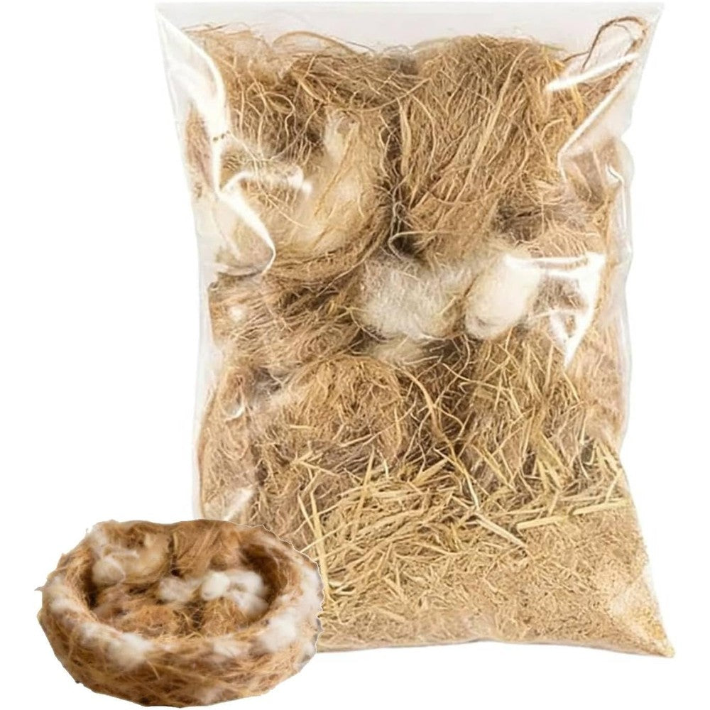 Eawfgtuw Bird Nesting Material Mix For Wild Birds And Pet Cage Birds 40 Gram Bag Of Combed Wool And Flax Fibers For Breeding Comfort