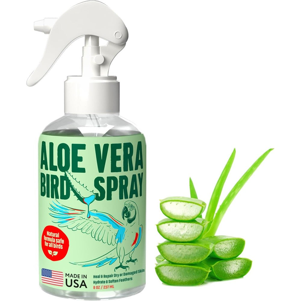 Samorillo Aloe Vera Bird Spray Non Toxic Daily Bird Bath Alternative For Relieving Dry Itchy Skin And Softening Feathers 251 Milliliters