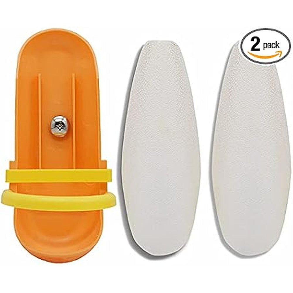 Kingmo Large Bird Cuttlebone With Plastic Holder Natural Calcium Supplement For Parakeets And Cockatiels 2 Count