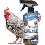 PetSilver Chicken Wound Spray For Poultry And Birds Patented Chelated Silver Solution For Bumblefoot And Pecking Sores 12 Fluid Ounce