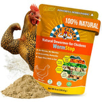 Buff Clucks WormStop Natural Chicken Dewormer Powder All Natural Herbal Blend For Daily Wellness Safe For Eggs 8 Ounce