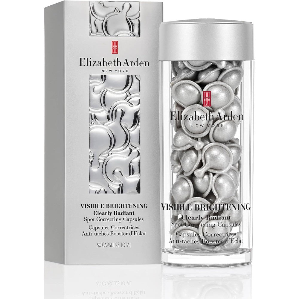 Elizabeth Arden Visible Brightening Serum Capsules front view packaging for hyperpigmentation treatment