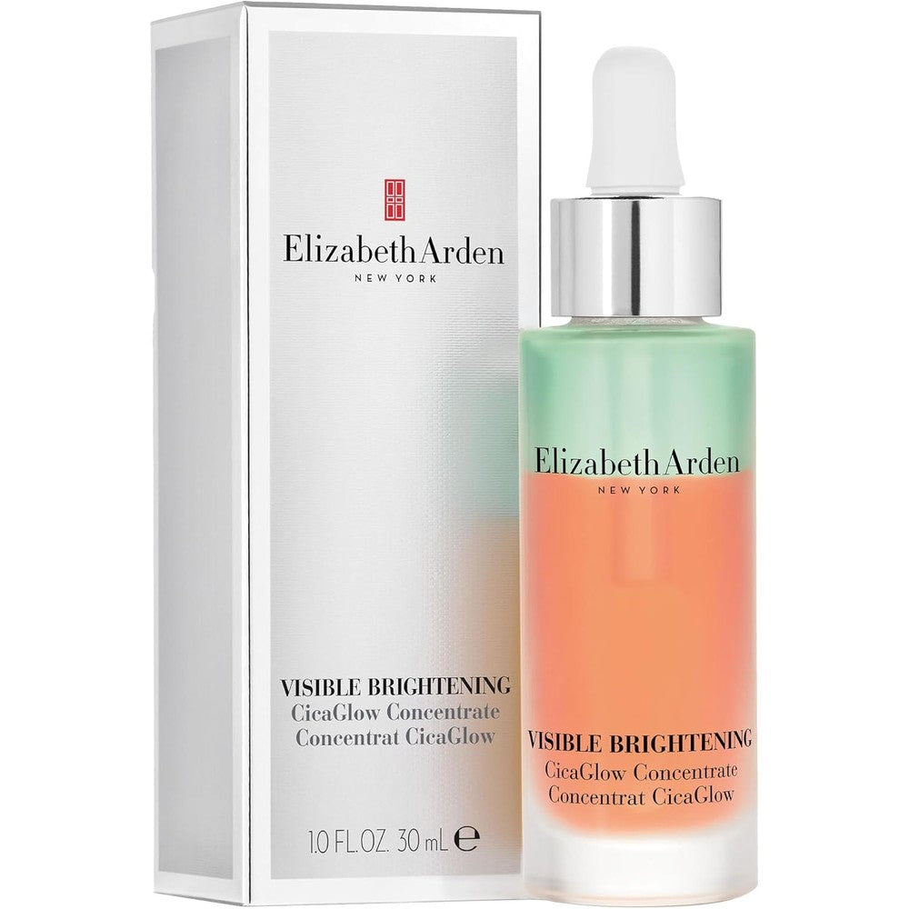 Elizabeth Arden Visible Brightening CicaGlow Concentrate front view dual phase serum for dark spots