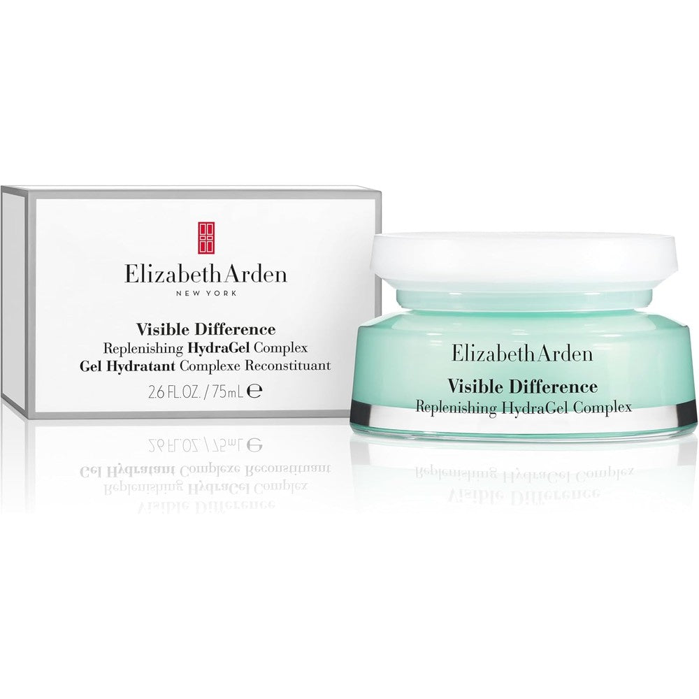 Elizabeth Arden Visible Difference Replenishing HydraGel Complex front view of the premium oil free moisturizer jar