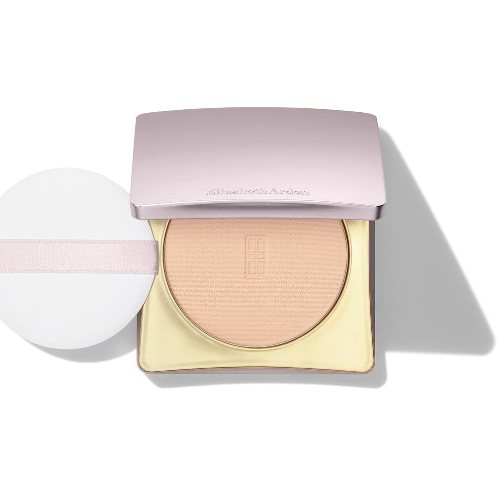 Elizabeth Arden Flawless Finish Skincaring Pressed Powder front view compact makeup