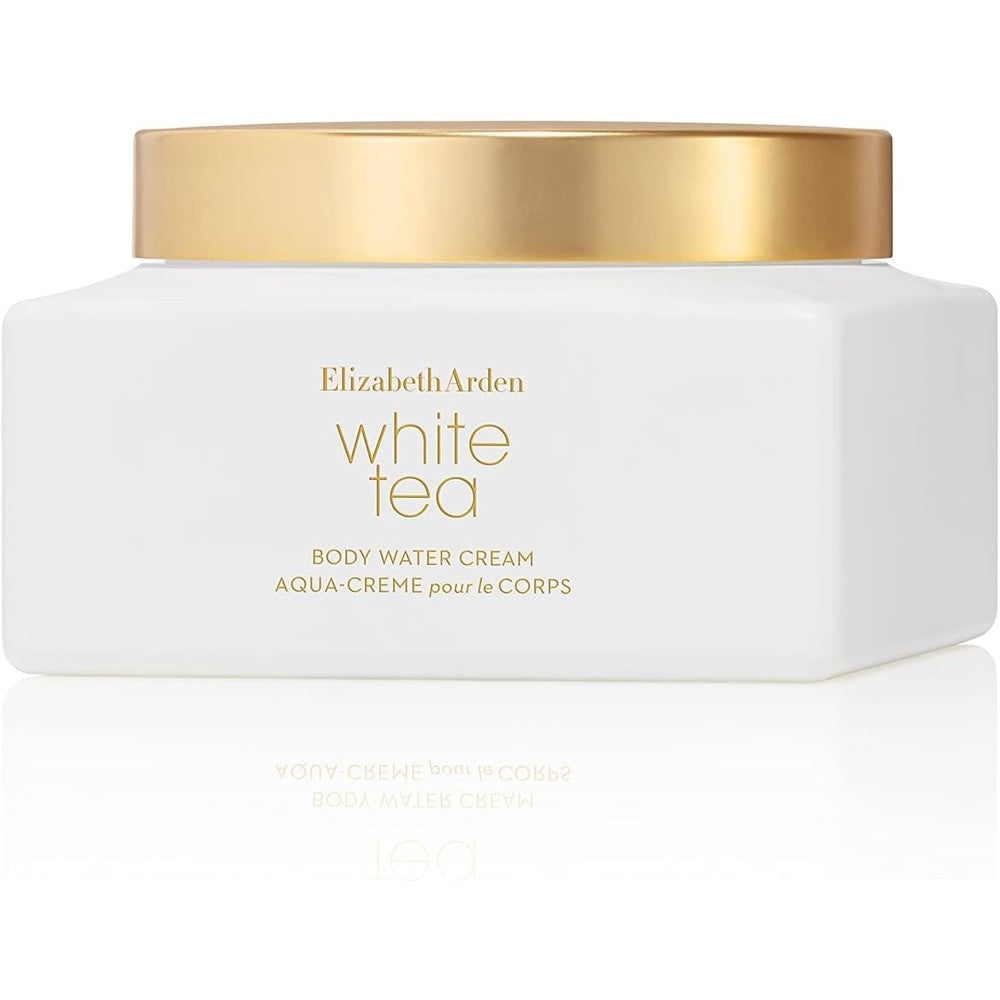 Elizabeth Arden White Tea Body Water Cream front view jar for intense skin hydration