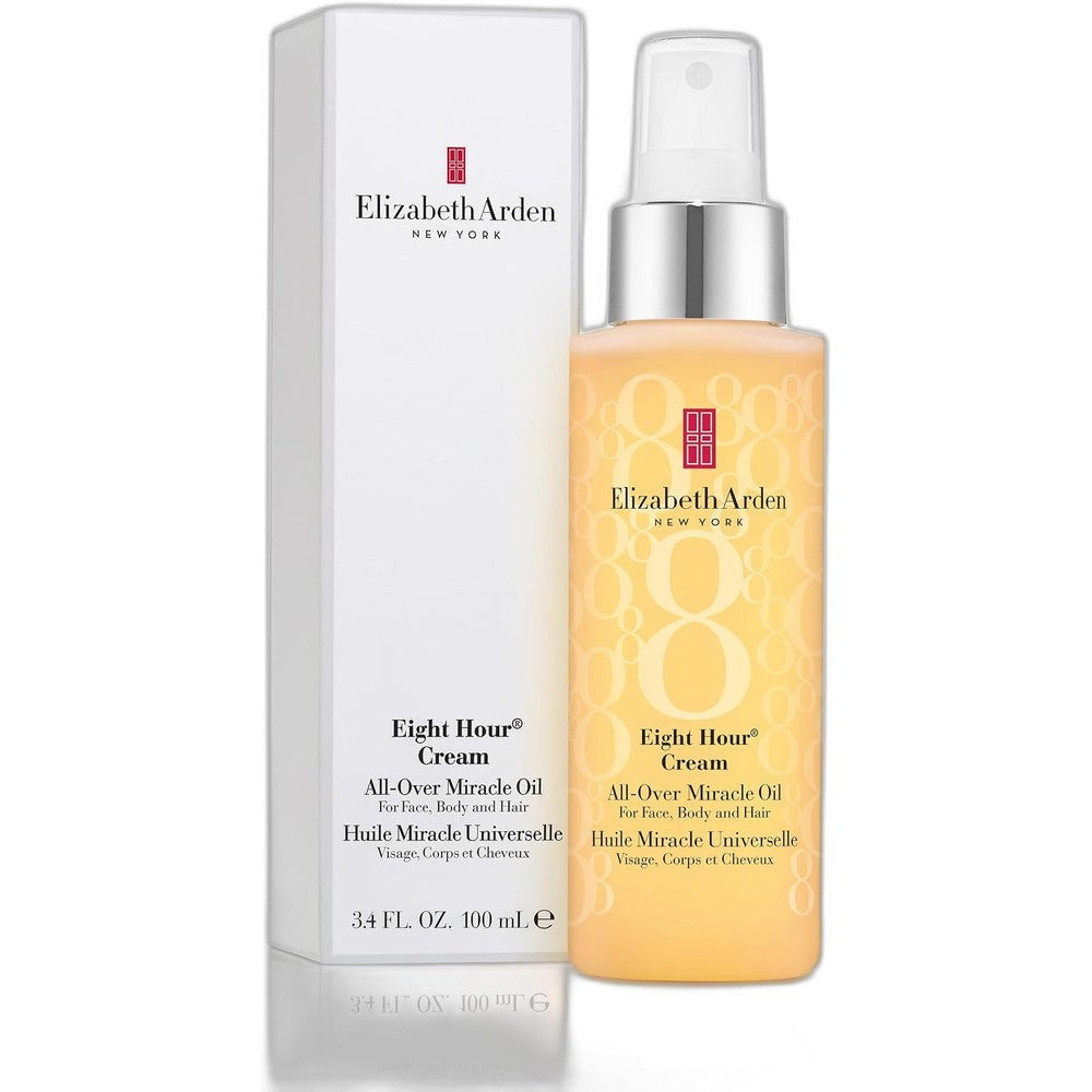 Elizabeth Arden Eight Hour Cream All Over Miracle Oil front view hydrating spray bottle