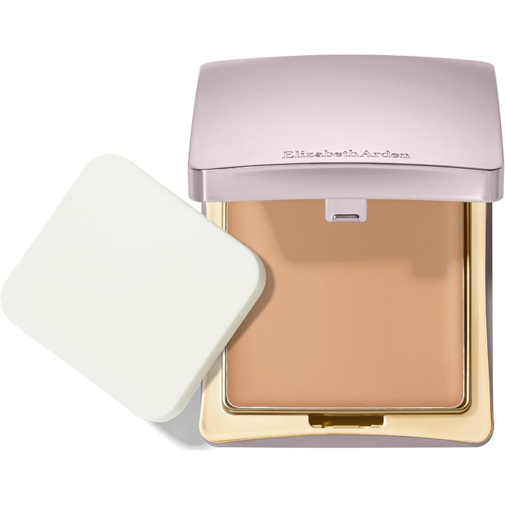 Elizabeth Arden Flawless Finish Sponge-On Cream Foundation front view showing the premium gold compact