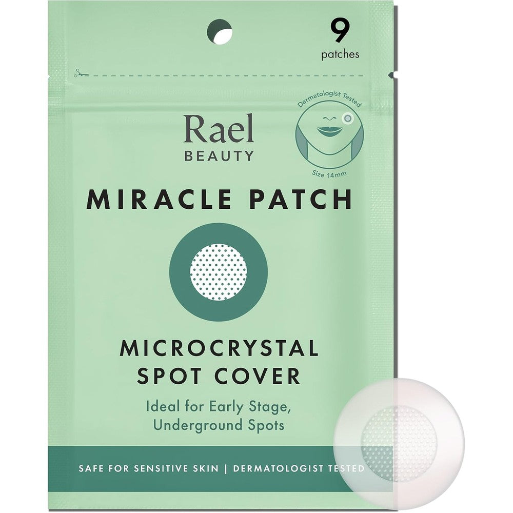 Rael Miracle Microcrystal Spot Cover front view of packaging for early stage acne treatment