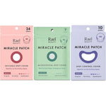 Rael Miracle Bundle front packaging showcasing the three types of hydrocolloid acne pimple patches.