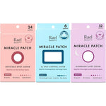 Rael Miracle Bundle front packaging showing three acne patch types for skincare routines.