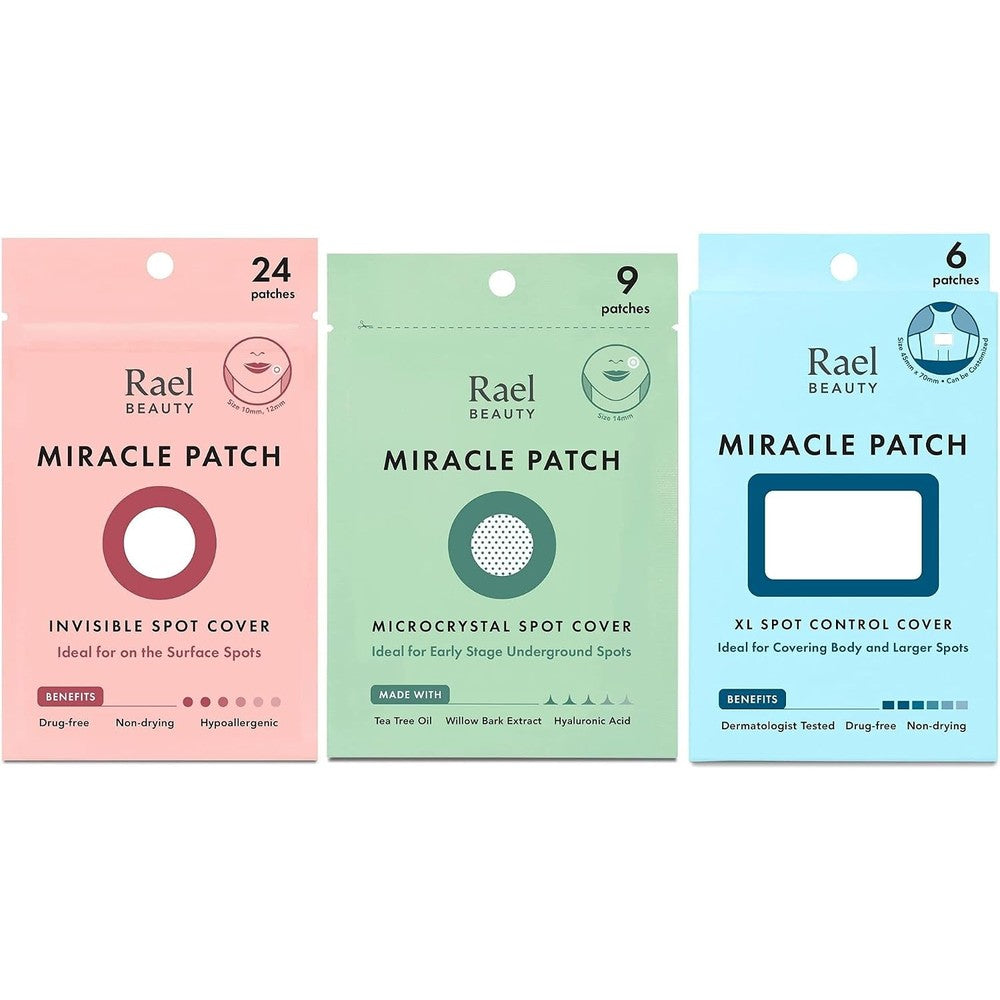 Rael Miracle Bundle acne pimple patch box packaging front view