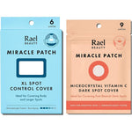 Rael Miracle Bundle front view showing the packaging for XL Spot Control Cover and Microcrystal Dark Spot Cover patches.