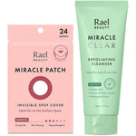 Rael Beauty Miracle Bundle Acne Healing Kit Featuring Invisible Spot Cover Twenty Four Count and Miracle Clear Exfoliating Cleanser Five Point One ...
