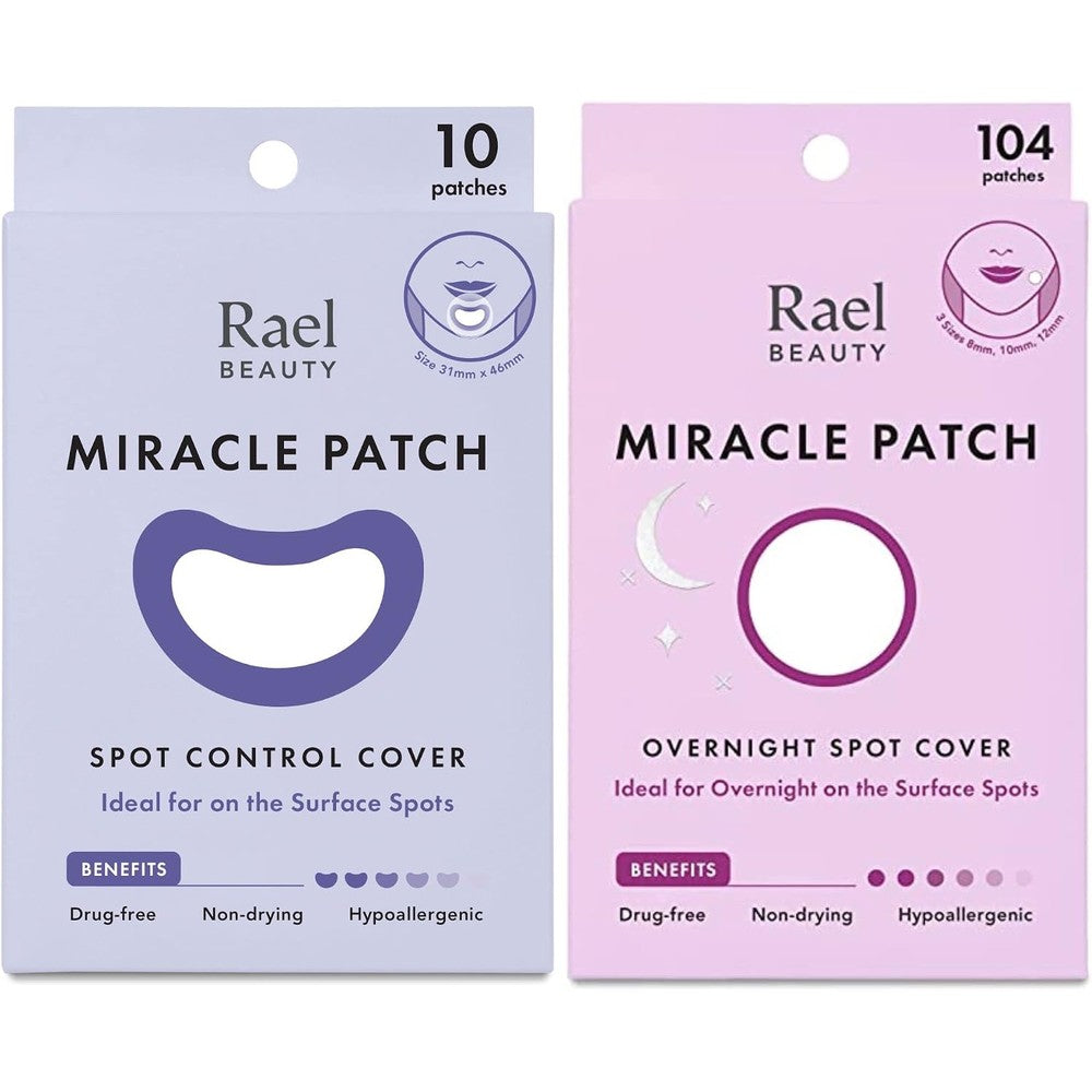 Rael Miracle Bundle hydrocolloid acne pimple patches front packaging view
