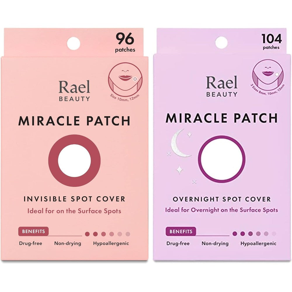 Rael Miracle Bundle pack front view showing overnight and invisible hydrocolloid patches