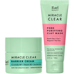 Rael Korean Skin Care Miracle Clear Barrier Cream One Point Eight Ounce and Pore Purifying Clay Mask Blackhead Remover Three Point Four Fluid Ounce