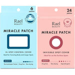 Rael Miracle Bundle front view packaging featuring hydrocolloid acne pimple patches.
