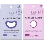 Rael Pimple Patches Extra Adhesive Bundle front view packaging showing miracle overnight and large spot control covers.