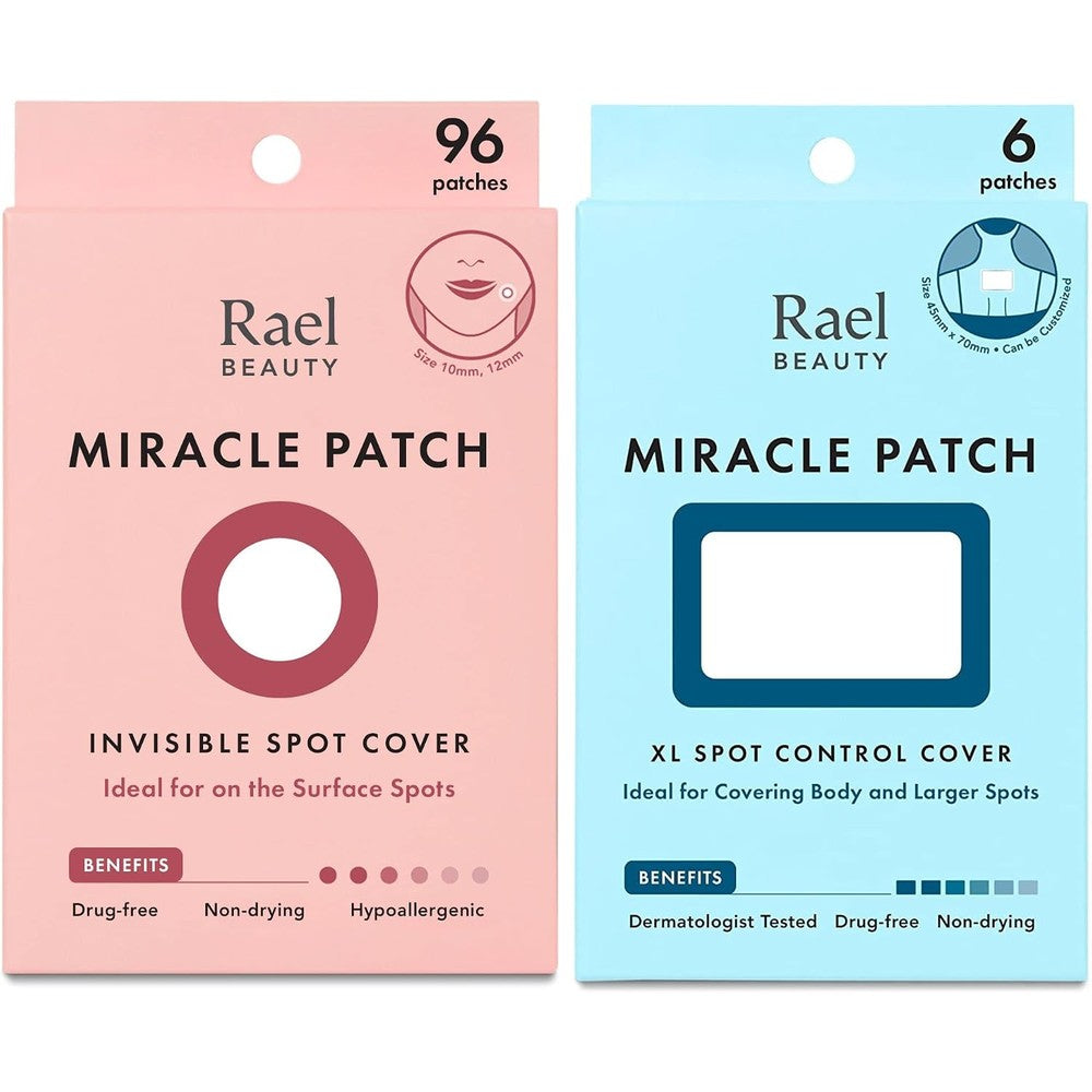 Rael Miracle Bundle hydrocolloid acne patch packaging front view