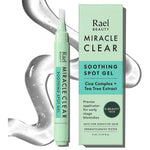 Rael Miracle Clear Soothing Spot Gel pen front view for targeted acne treatment.