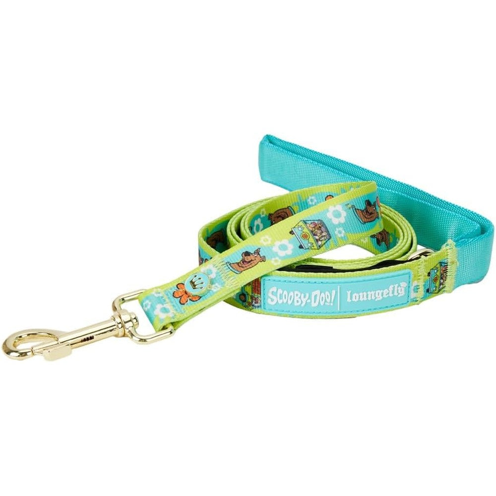 Loungefly Warner Bros Scooby Doo Mystery Machine dog leash featuring iconic van design and gold hardware