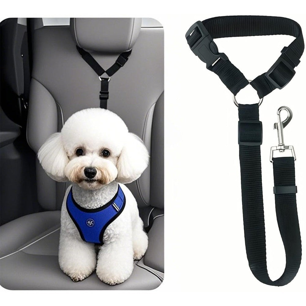 Pakey pet car safety seat belt front view