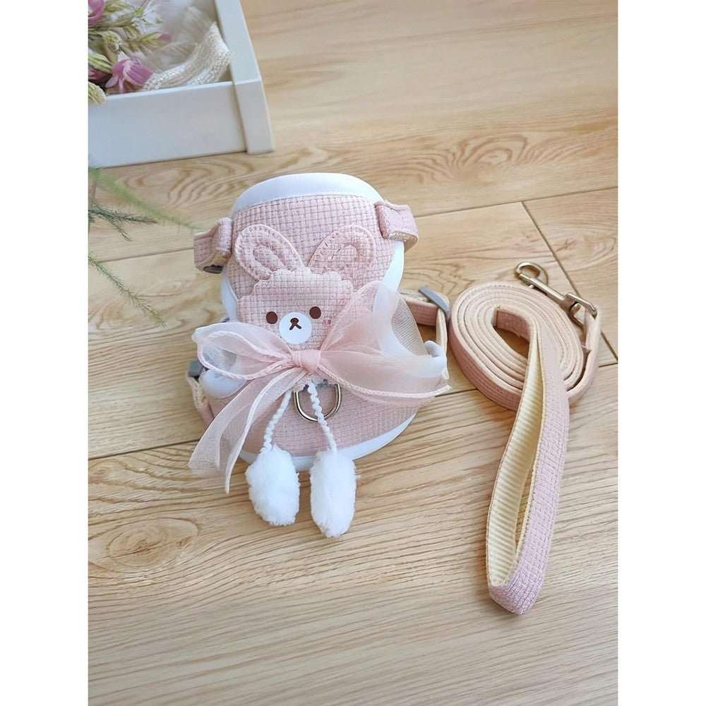 Dhgate pink harness-style leash for small dogs front view
