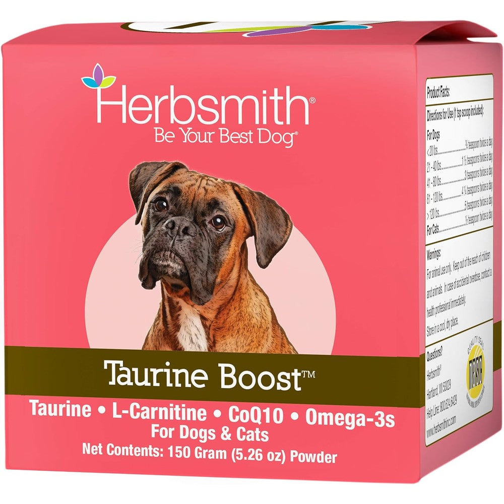 Herbsmith Taurine Boost Cardiac And Heart Support Powder Supplement For Dogs And Cats 150 Grams