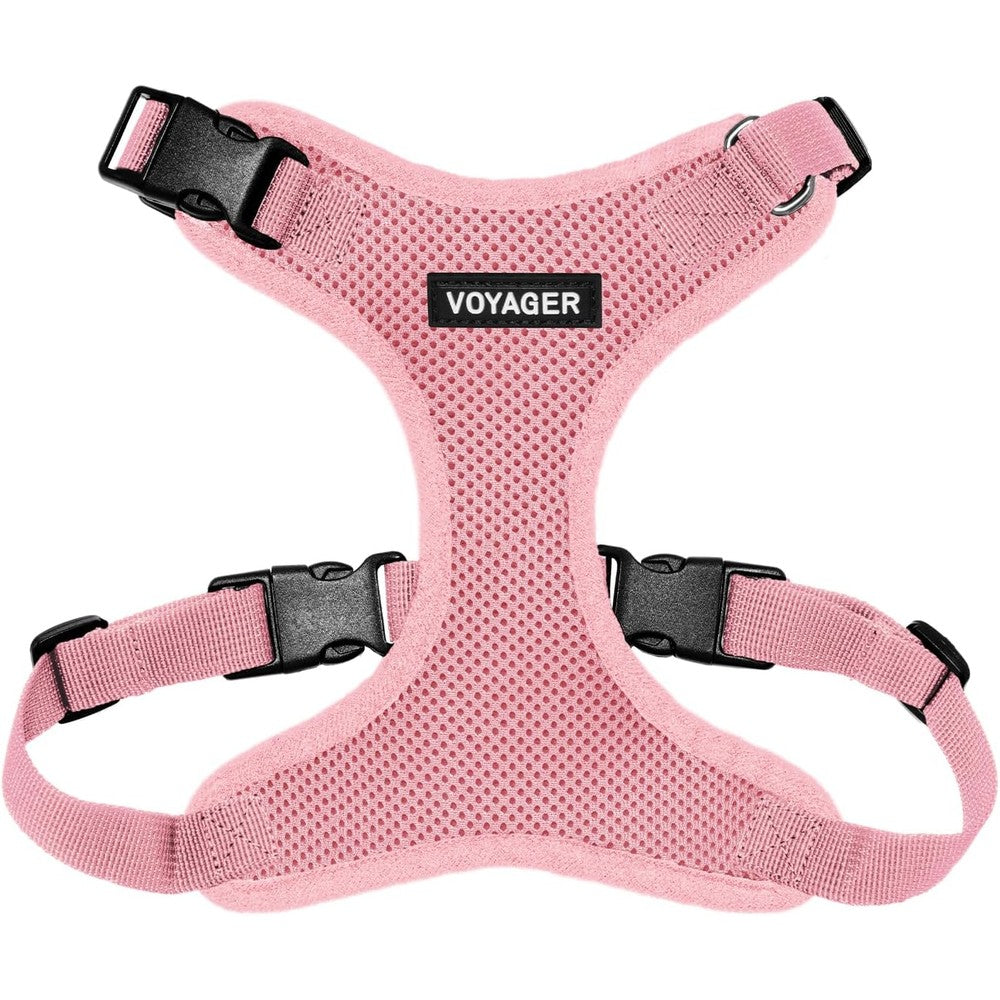 Best Pet Supplies Voyager Step-In Lock Pet Harness All Weather Mesh Adjustable Vest For Cats And Dogs Pink Small