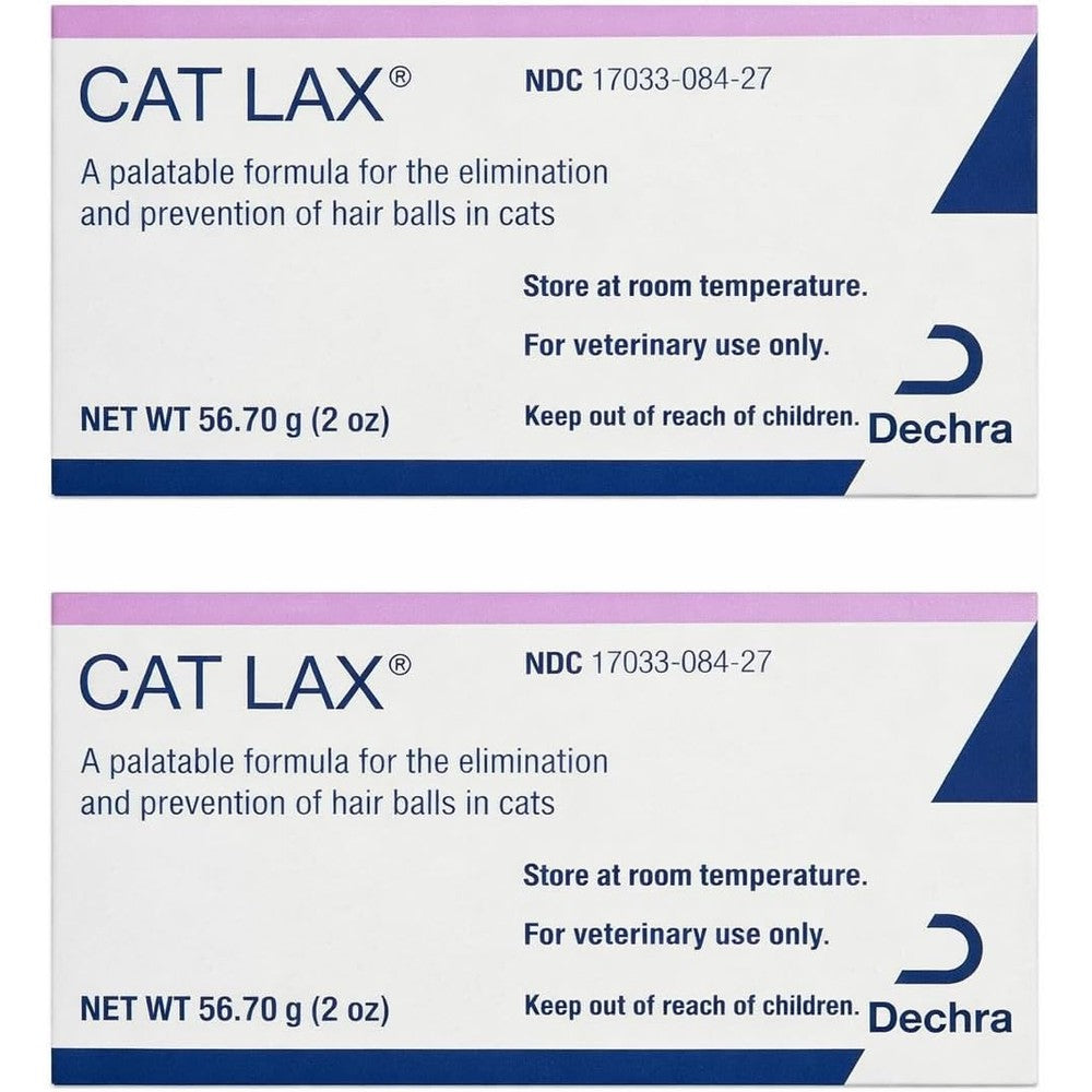 Cat Lax Elimination and Prevention of Hair Balls two pack front view authentic veterinary gel for cat digestive care