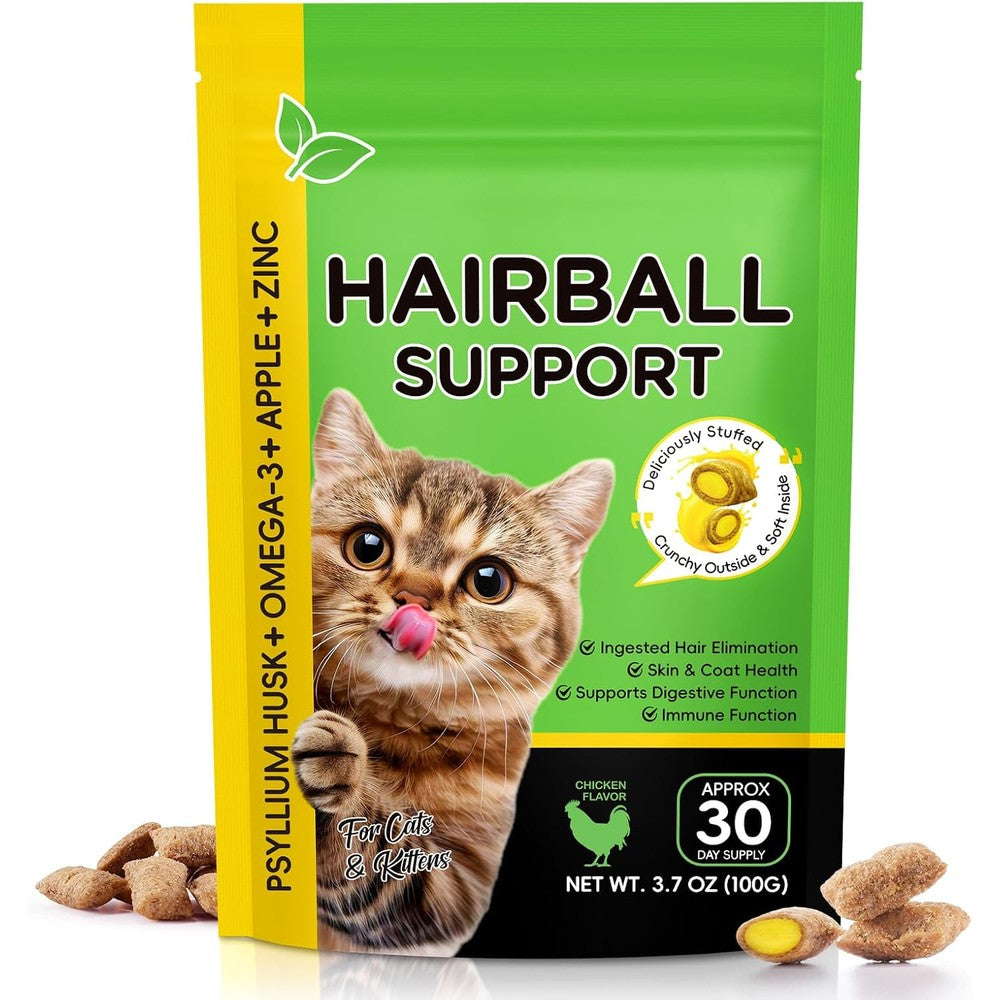 ReliCo hairball treatment for cats chicken flavor chews front view