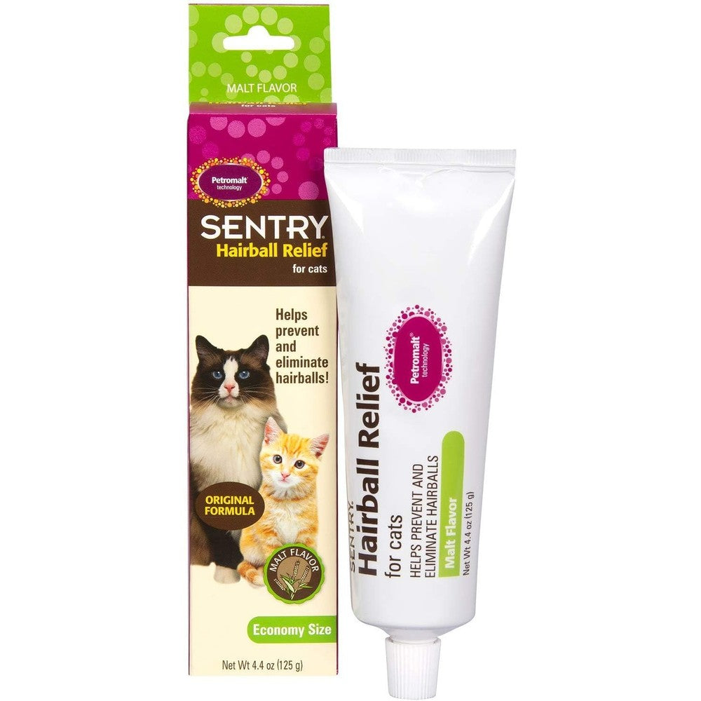 Sentry Petromalt Hairball Relief liquid two pack front view authentic cat supplement