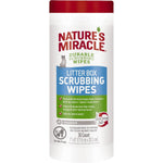 Nature's Miracle Litter Box Scrubbing Wipes Enzymatic Pet Odor Eliminator For Cats 30 Count
