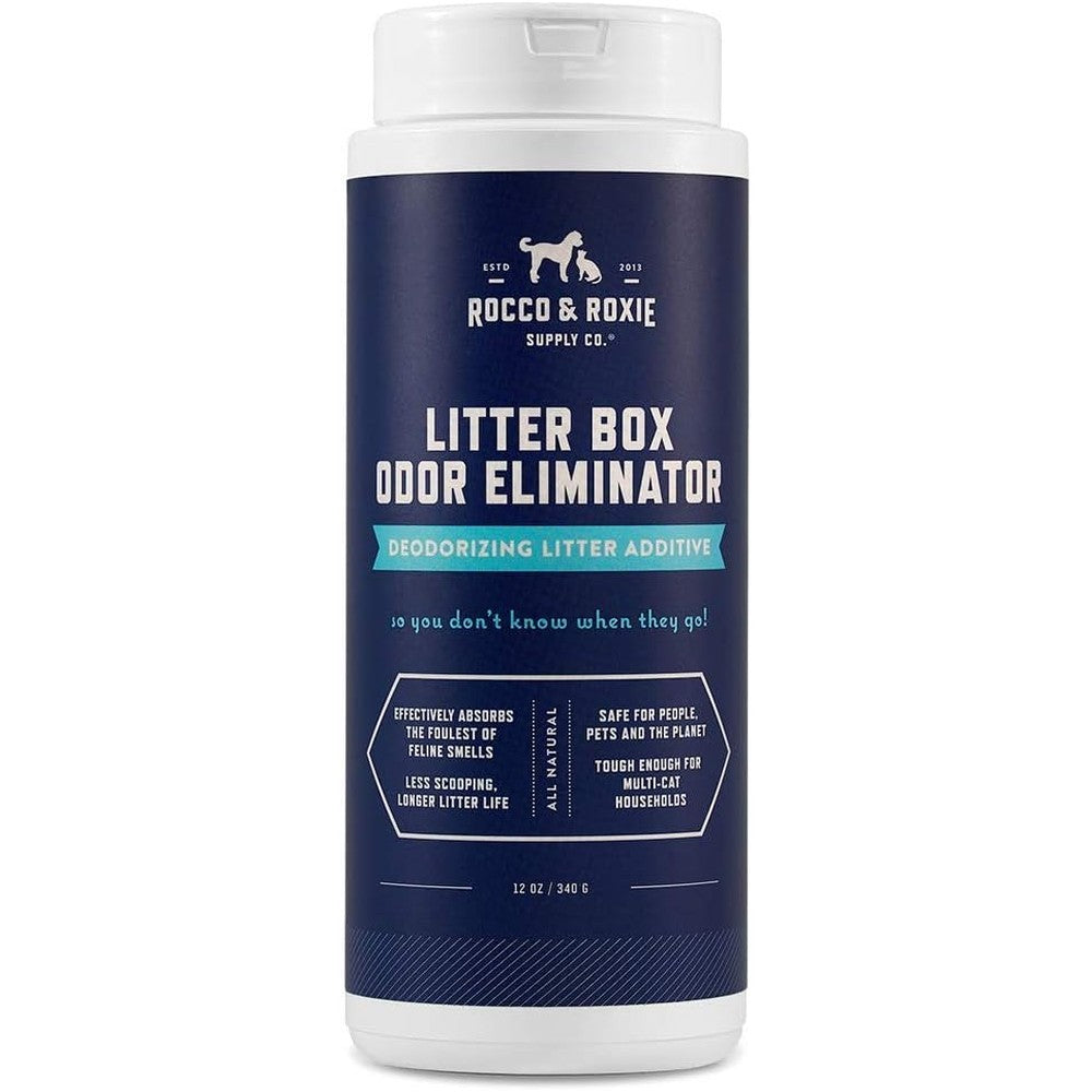Rocco And Roxie Supply Co Cat Litter Box Odor Eliminator Natural Plant Based Moisture Wicking Fresh Scent Deodorizing Granules 12 Ounce