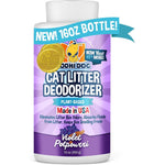 Bodhi Dog Cat Litter Box Odor Eliminator Natural Gentle Deodorizer Powder For Strong Urine Smell Violet Potpourri Scent Sixteen Ounce