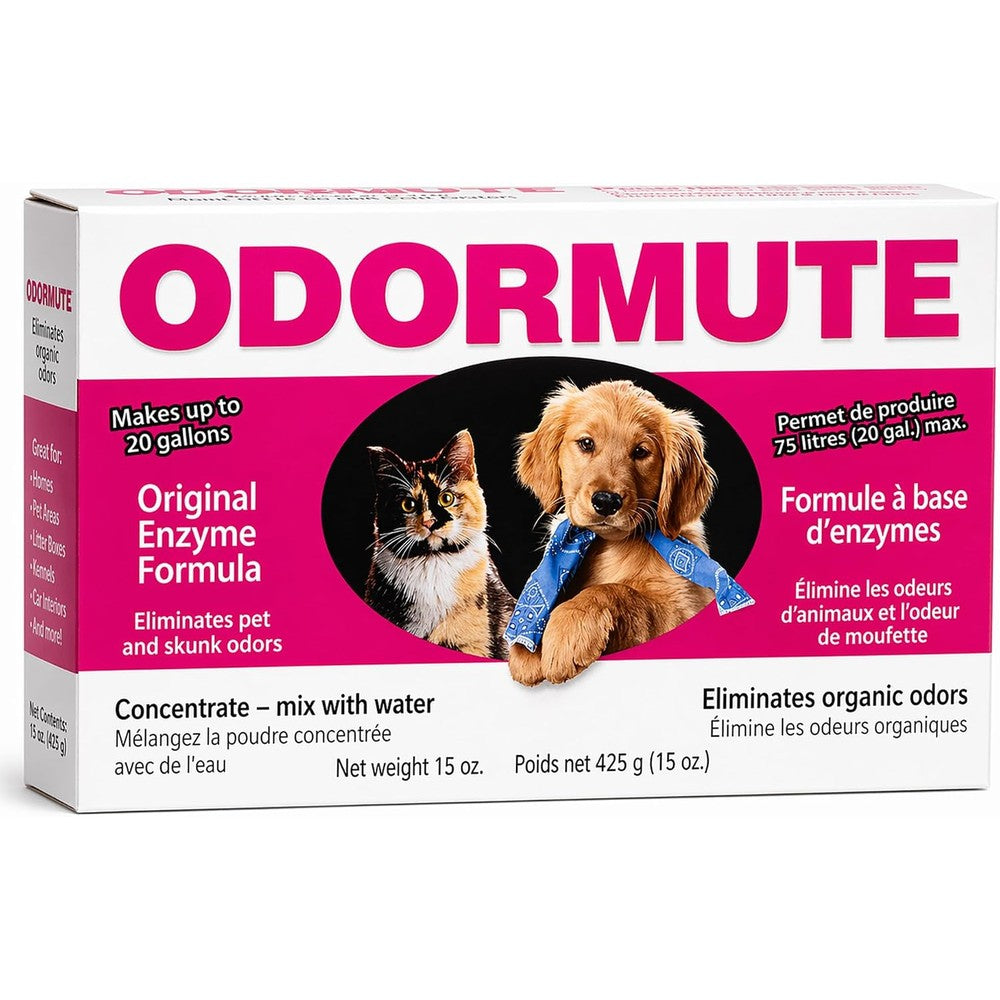Doggie Dooley Odormute Unscented Dog And Cat Odor Eliminator Natural Enzyme Cleaning Powder Concentrate Fifteen Ounce