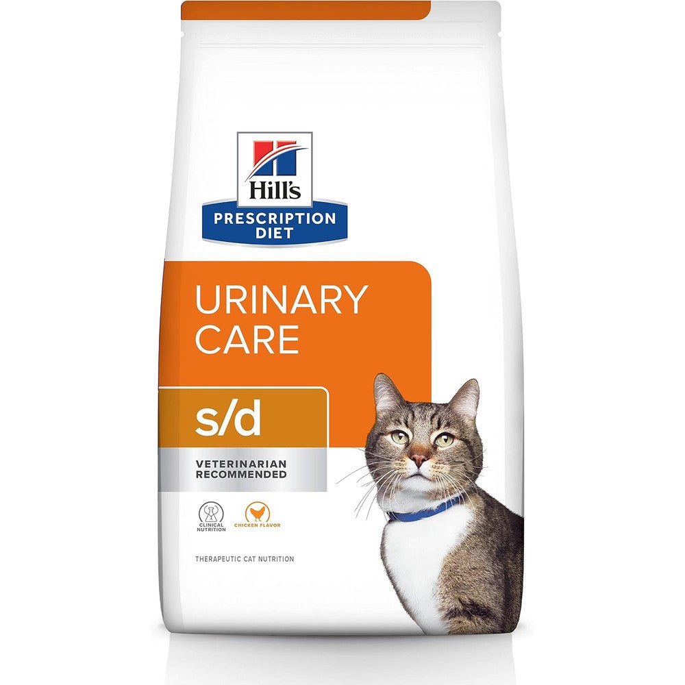Hill's Prescription Diet s/d Urinary Care Chicken Flavor Dry Cat Food Veterinary Diet 4 Pound Bag