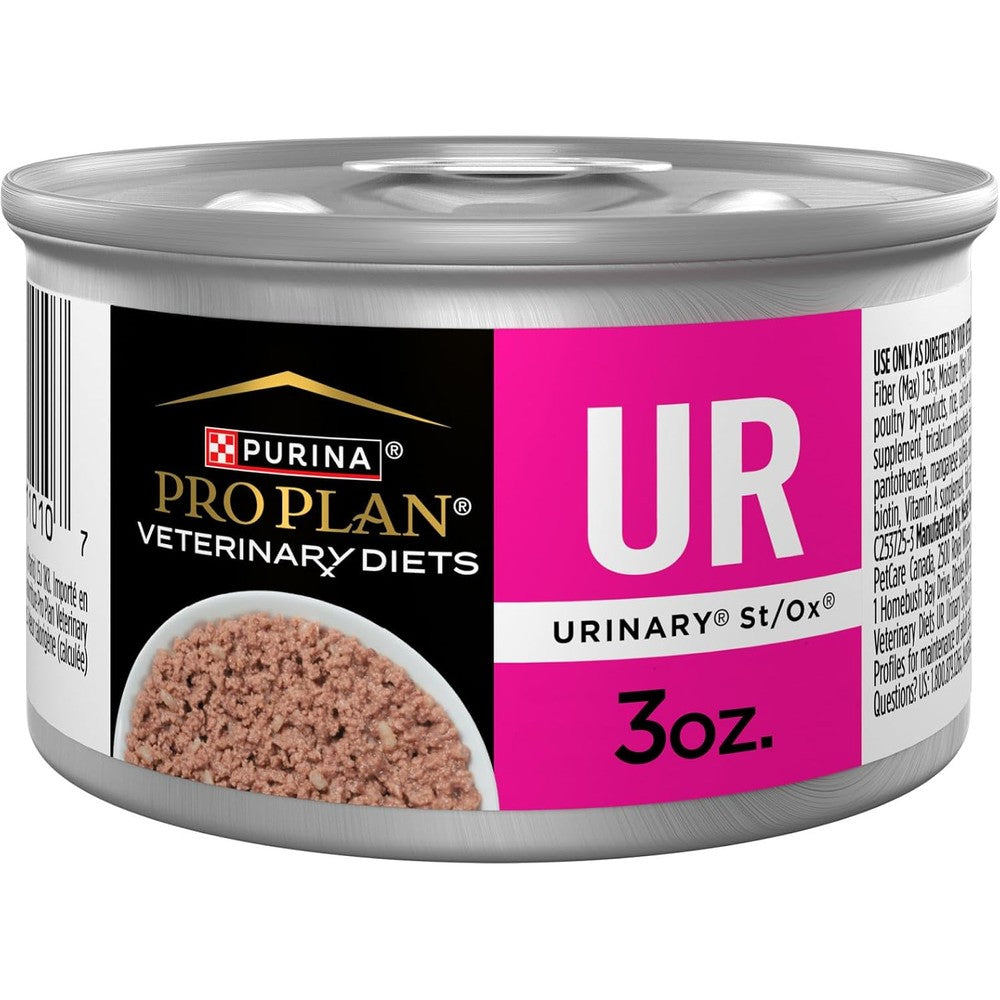 Purina Pro Plan Veterinary Diets UR Urinary St/Ox Feline Formula Turkey And Giblet Recipe In Sauce Wet Cat Food Twenty-Four Pack Of Three Ounce Cans